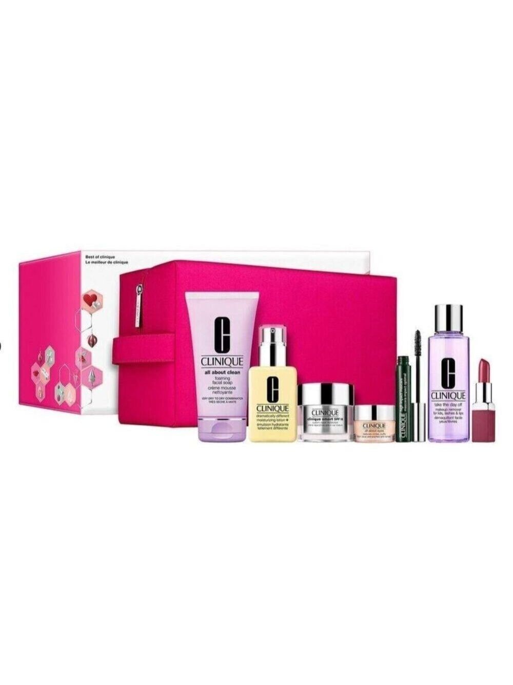 CLINIQUE SKIN CARE MAKEUP GIFT SET 8 PIECE FULL SIZE FAVORITES NEW